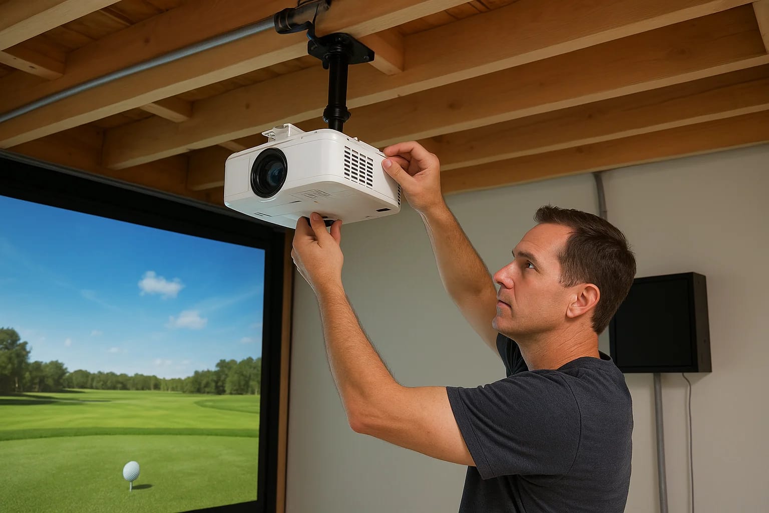 Golf Simulator Projector Mounting: Placement, Height, Gear