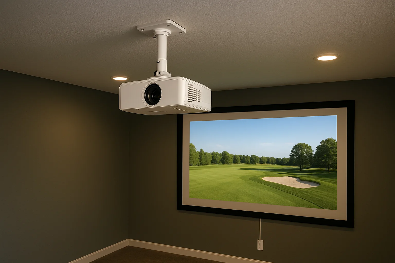 Mount your projector at the right throw distance