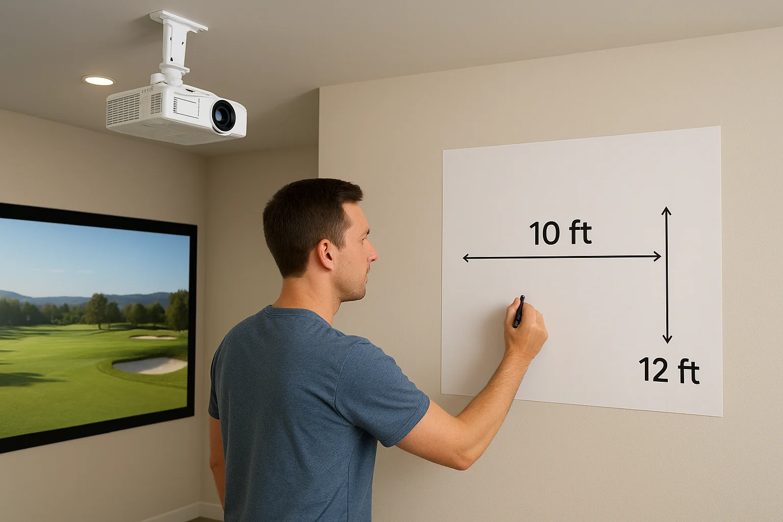 Calculate your projector throw distance