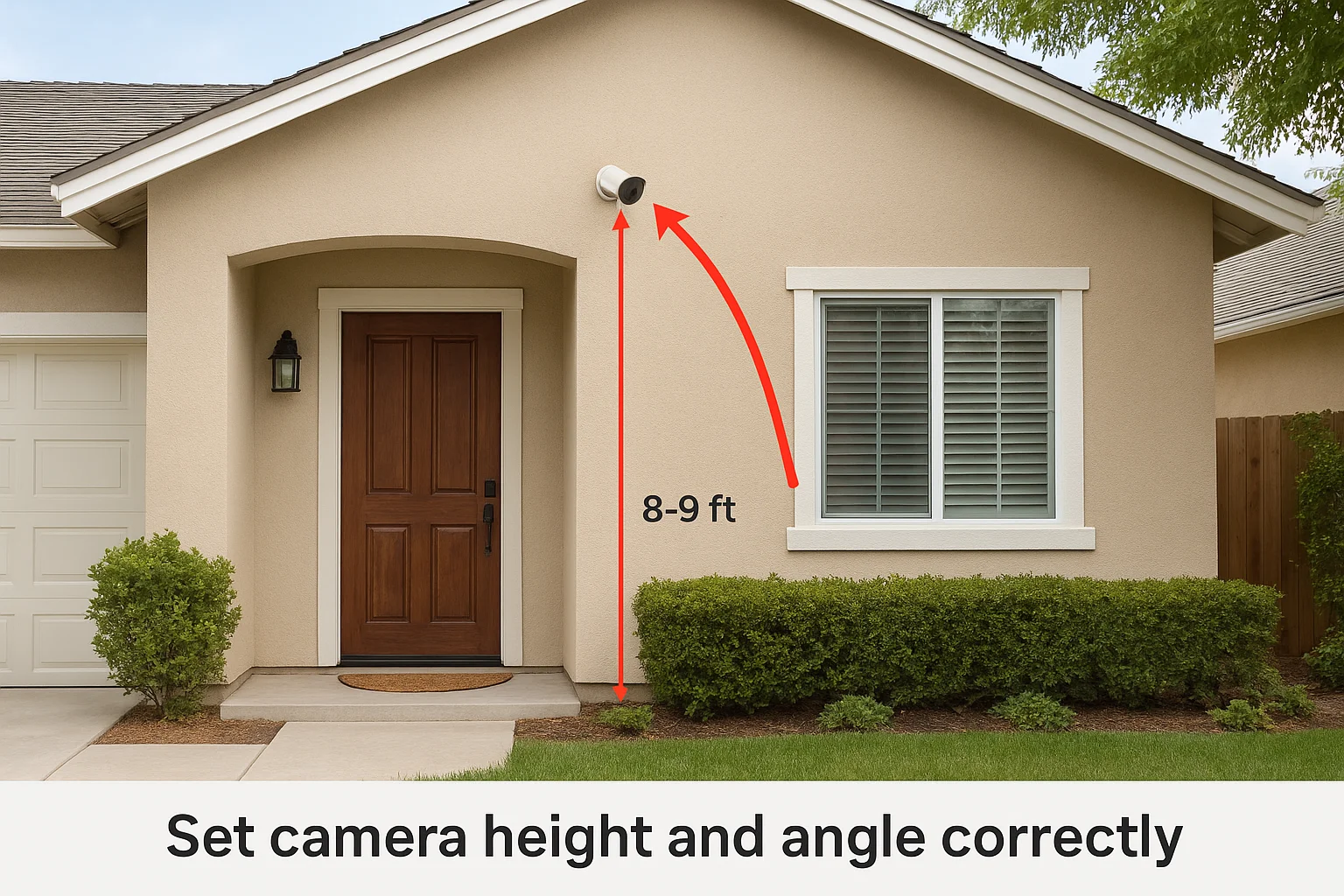 Set camera height and angle correctly