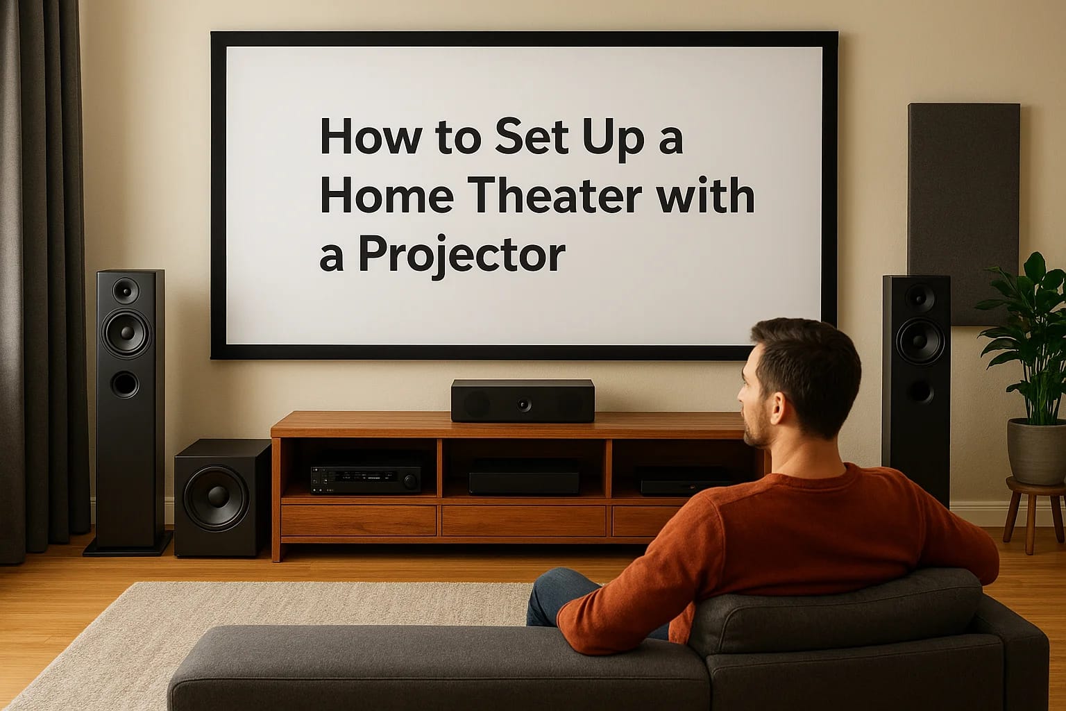 How to Set Up a Home Theater with a Projector