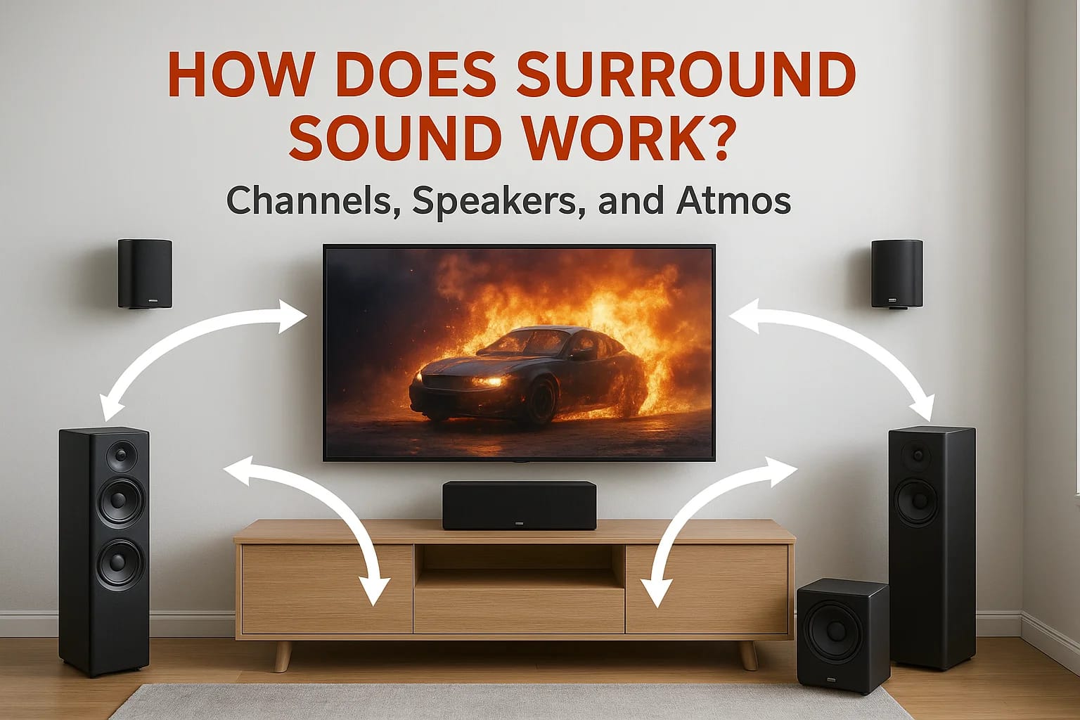 How Does Surround Sound Work? Channels, Speakers, and Atmos