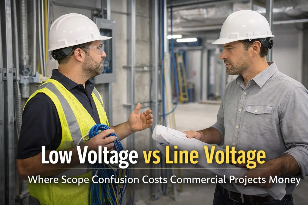 Low Voltage vs Line Voltage: Where Scope Confusion Costs Commercial Projects Money