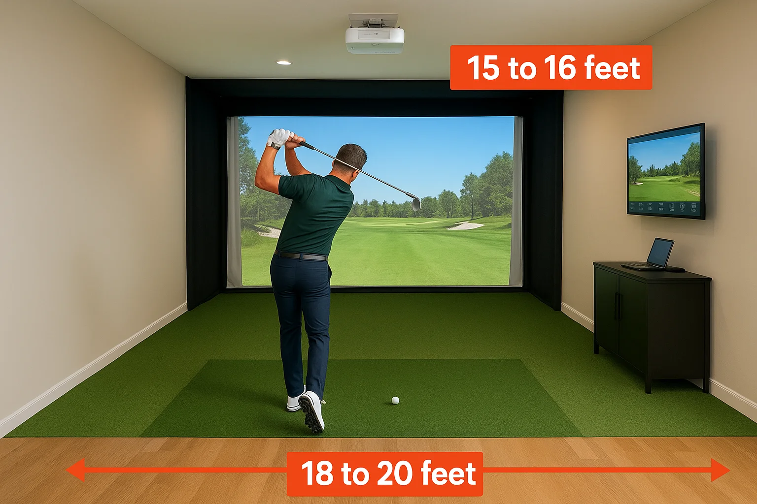 Ideal width and depth for a full experience