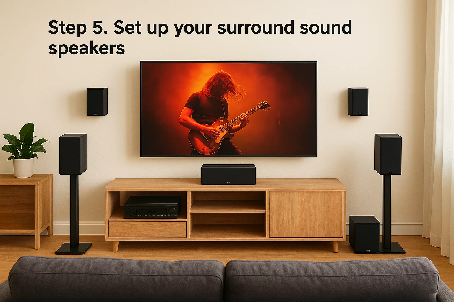 Step 5. Set up your surround sound speakers