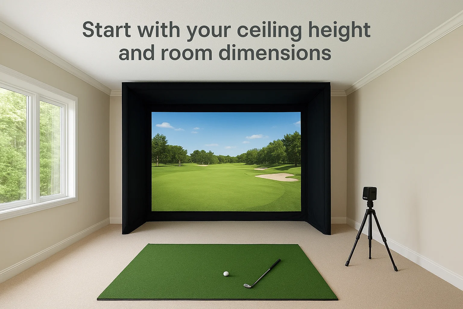 Start with your ceiling height and room dimensions