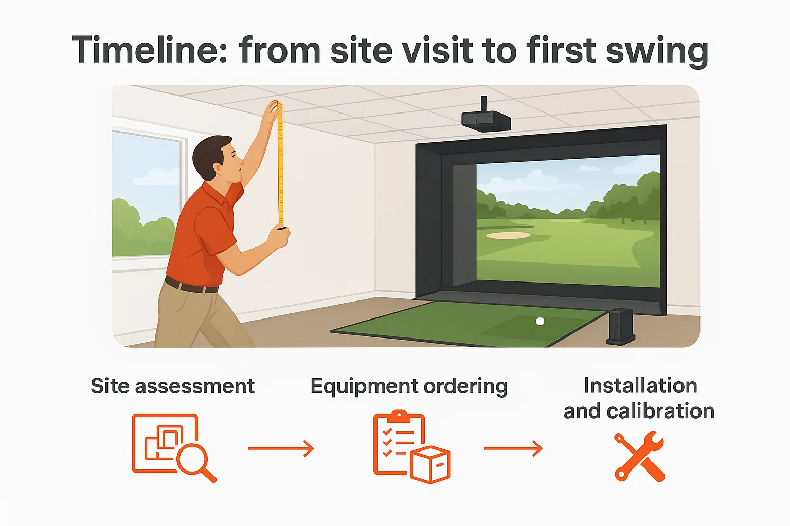 Timeline: from site visit to first swing