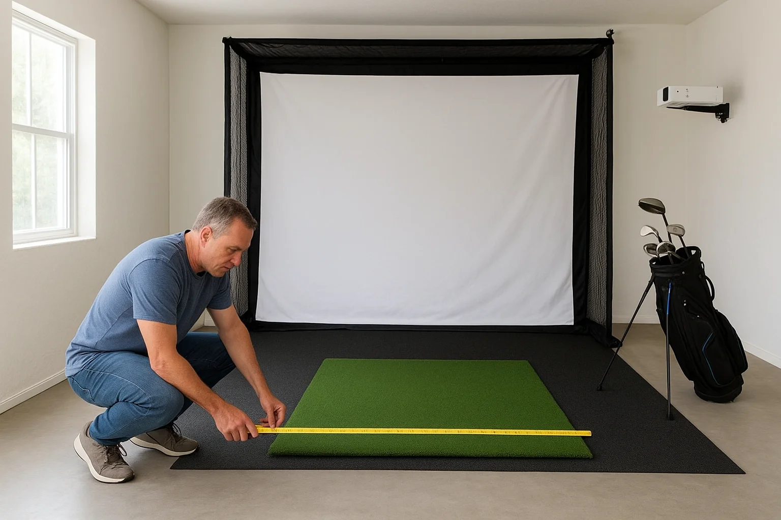 How to set up a golf simulator in your home