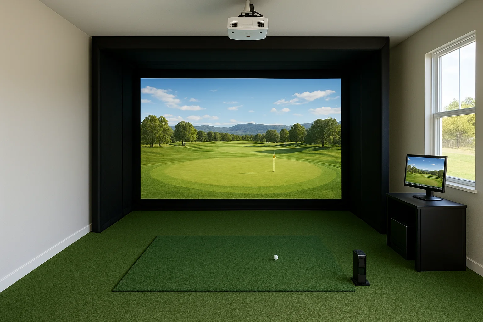 1. Treasure Valley Solutions Installed Golf Simulator