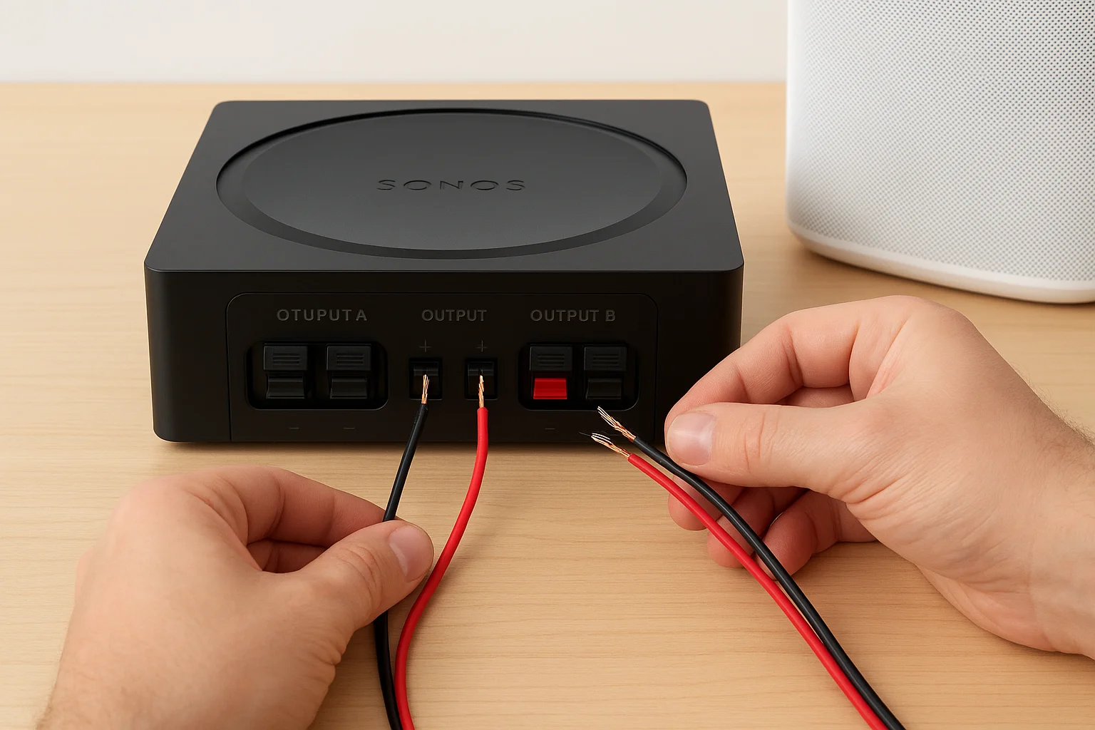 Step 4. Connect the speakers to the Sonos Amp