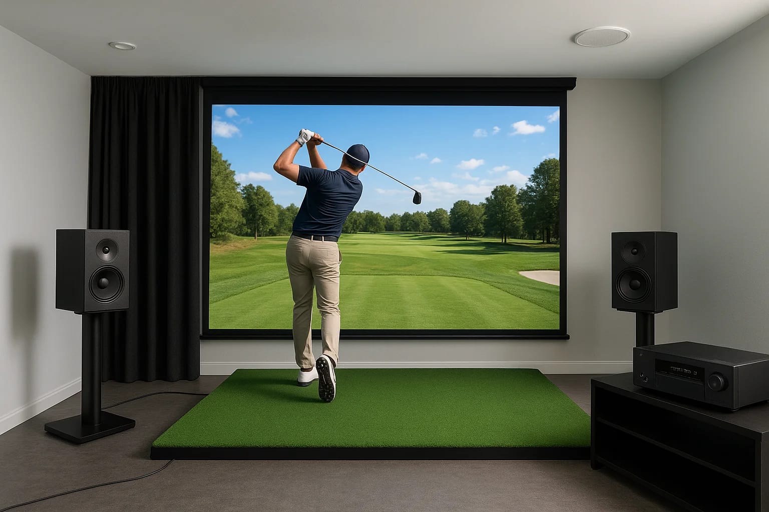 Golf Simulator Sound System Setup: Wiring & Placement
