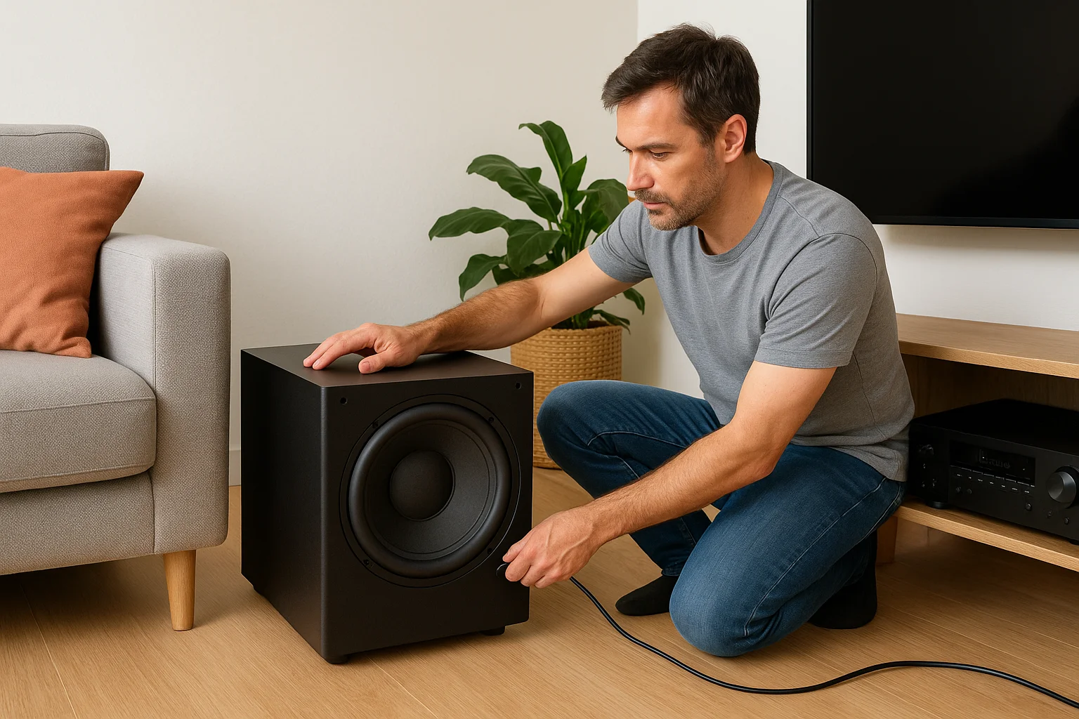 Step 3. Place and connect your subwoofer