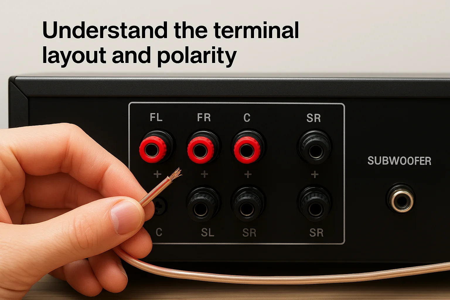 Understand the terminal layout and polarity
