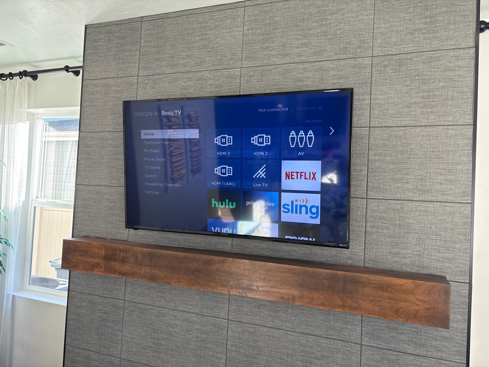 Custom Tile Wall TV Mounting Installation in Star, Idaho - Image 1