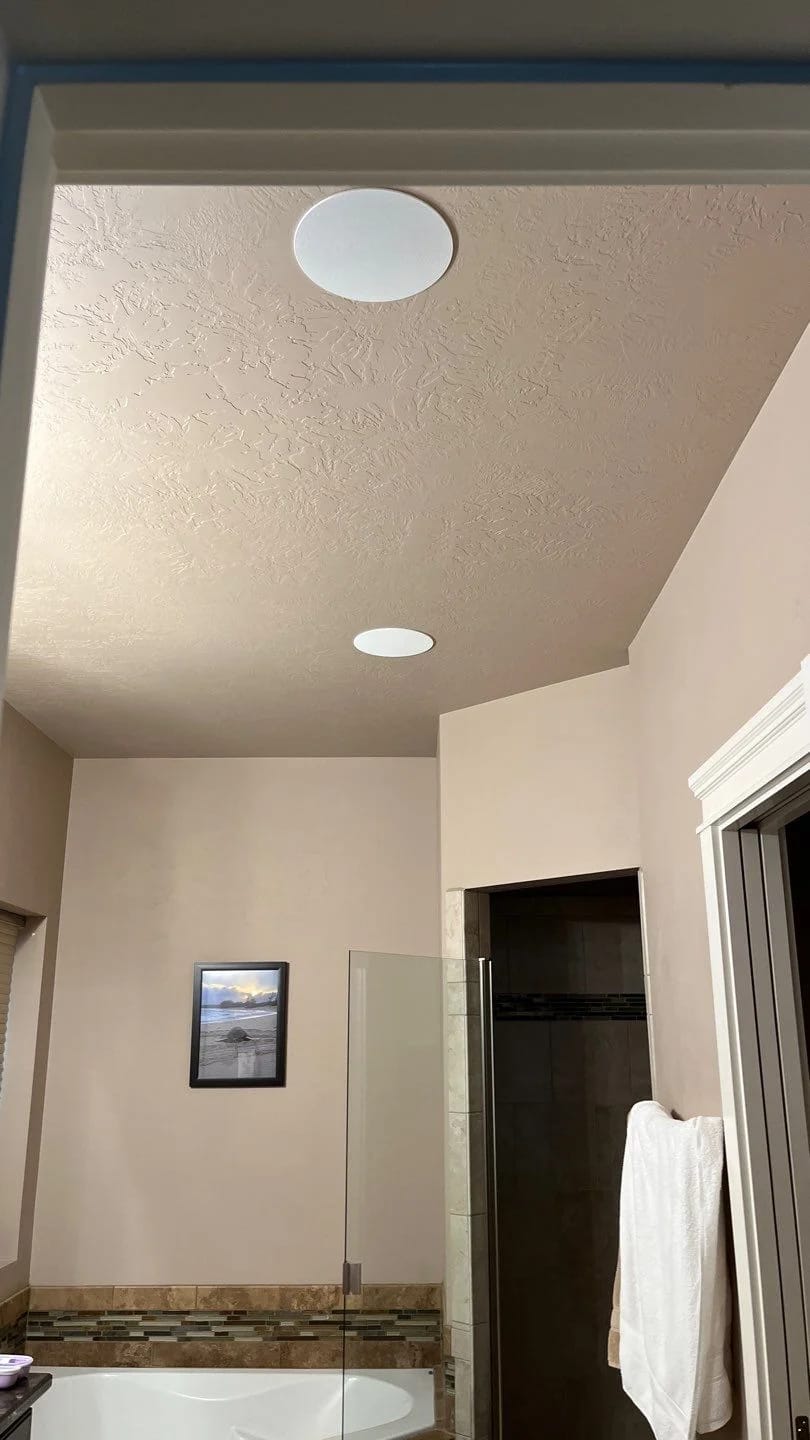 In-ceiling Sonos speaker installation in a Boise home, from a published Treasure Valley Solutions project