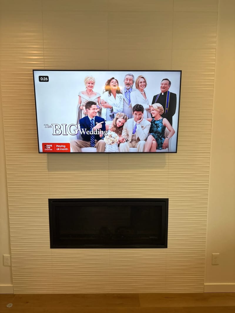 Professional TV Mounting on Tile Fireplace in Star, Idaho