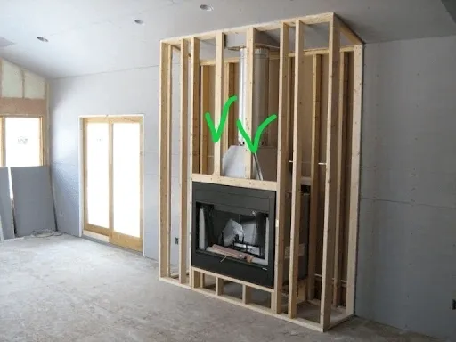 How to correctly frame a fireplace
