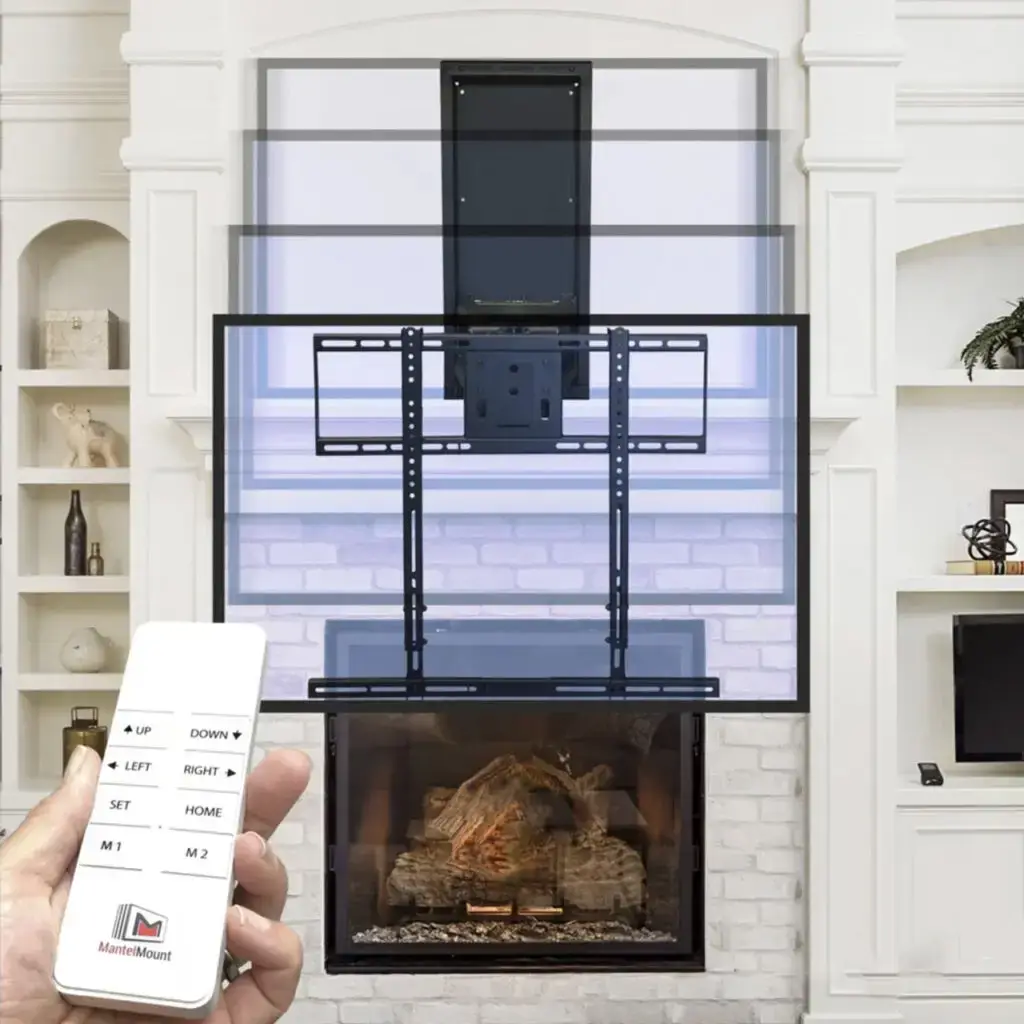 MantelMount MM860 Motorized Pull Down TV Mount - Treasure Valley Solutions Mantelmount Mm860 Motorized Pull Down Tv Mount