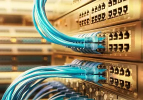 Commercial-grade network switch installation and structured cabling